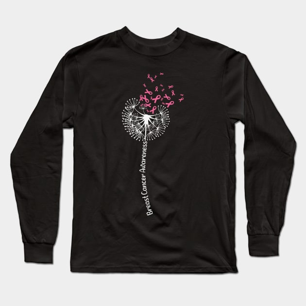 Breast cancer awareness Long Sleeve T-Shirt by Anonic